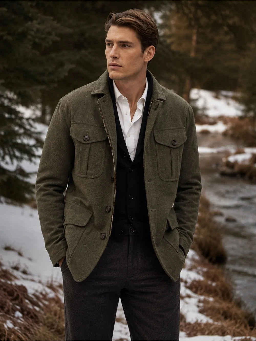 BANANA REPUBLIC MENS Wool COAT/JACKET M